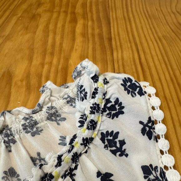 VICTORIAS SECRET Size LRG White Blue Leaf Print Nightgown Pajamas PJs VS Womens - Picture 4 of 11